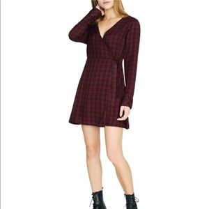 Sanctuary Upbeat Plaid Faux-Wrap Dress NWOT